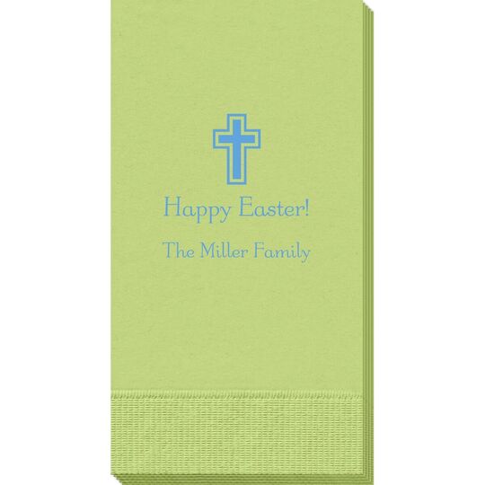 Outlined Cross Guest Towels